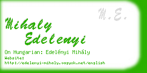 mihaly edelenyi business card